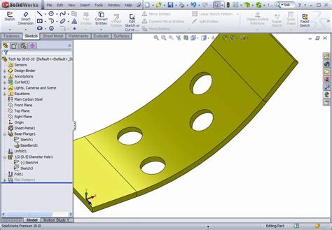 how to create a bent sheet metal part in solidworks|solidworks sheet metal sketched bend.